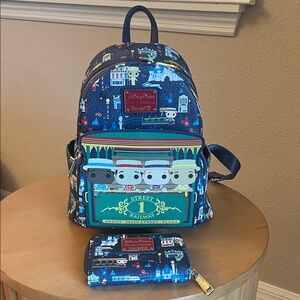 Loungefly Disney Parks Main Street Dapper Dans Backpack and Wallet Set